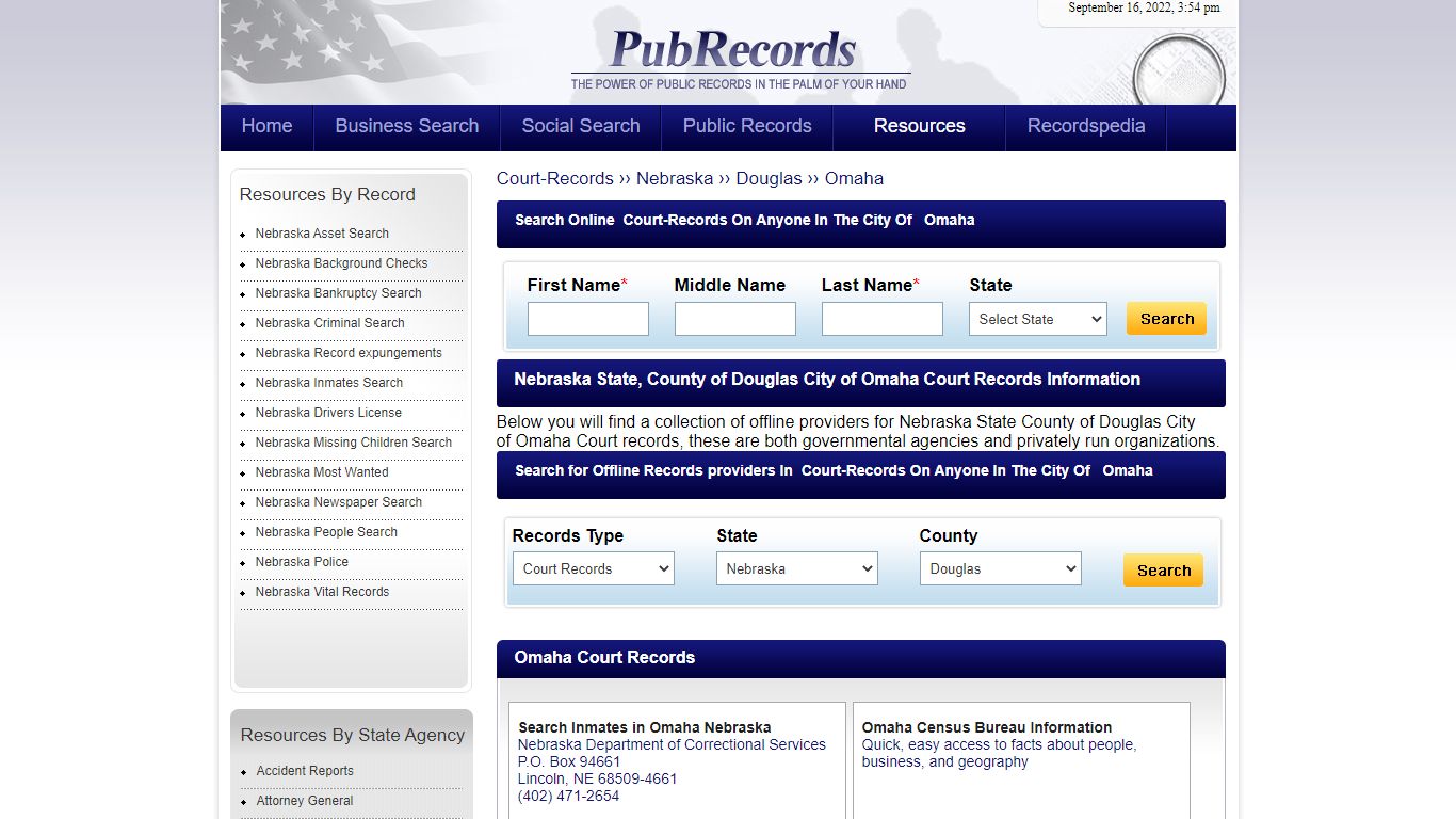 Omaha, Douglas County, Nebraska Court Records - Pubrecords.com